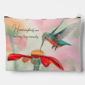 niedlicher Reißverschluss mit Kolibris Zubehörtasche (Rückseite)