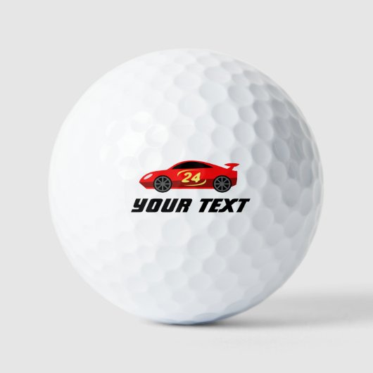 Niedlicher Rennwagen-Golfball für Minigolf Golfball (Vorderseite)