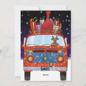 Niedlicher Rentier Autofahrer Cartoon Weihnachten (Rückseite)