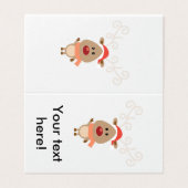 Niedlicher Rentier-Cartoon (Außenseite Aufgefaltet)