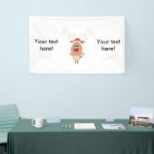 Niedlicher Rentier-Cartoon Banner (Messeveranstaltung)