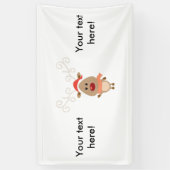 Niedlicher Rentier-Cartoon Banner (Vertikal)
