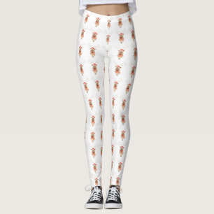 Niedlicher Rentier-Cartoon Leggings