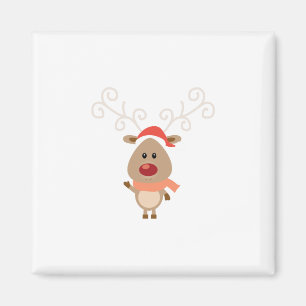 Niedlicher Rentier-Cartoon Magnet