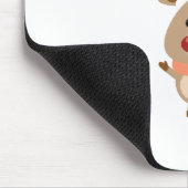 Niedlicher Rentier-Cartoon Mousepad (Ecke)