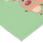 Niedlicher Rentier-Cartoon Tischdecke (Schrägansicht)