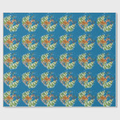 Niedlicher Rentier im Schnee Geschenkpapier (Flach)