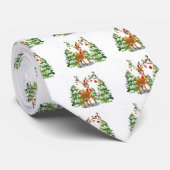 Niedlicher Rentier im Schnee Krawatte (Gerollt)