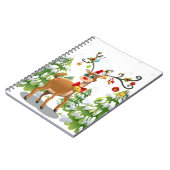 Niedlicher Rentier im Schnee Notizblock (Linke Seite)