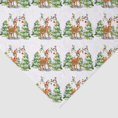 Niedlicher Rentier im Schnee Seidenpapier (Ausschnitt)