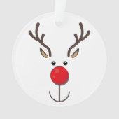 Niedlicher Rentier Minimalistische Gesichtshälfte Ornament (Vorderseite)