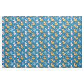 Niedlicher Rentier und Schneemann Stoff (Fat Quarter (45,7 x 55,9 cm))