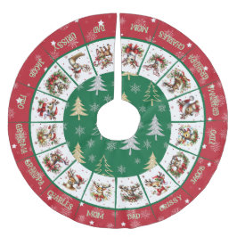 Niedlicher Rentierrock des Weihnachtsmanns, Polste Polyester Weihnachtsbaumdecke