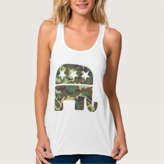 Niedlicher republikanischer Camouflage-Elefant Tank Top