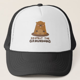 Niedlicher Respekt der Groundhog Waldmurmeltier Truckerkappe