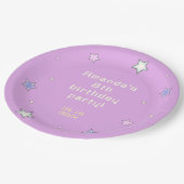 Niedlicher Retro Arcade Game Kindergeburtstag Pappteller (Schrägansicht)