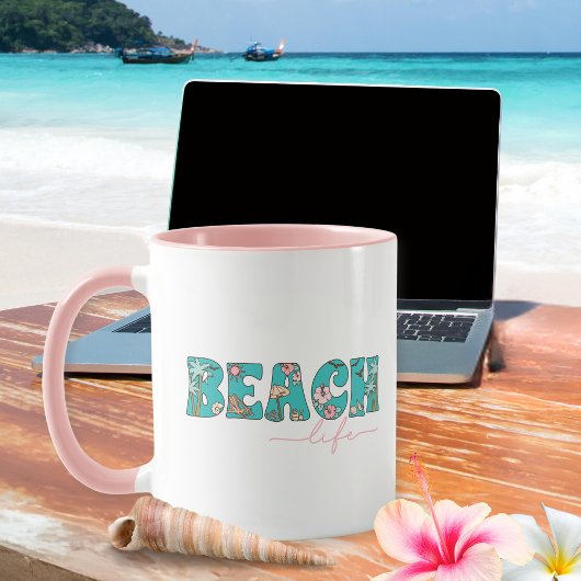 Niedlicher Retro Beach-Life-Kaffee Tasse