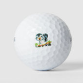 Niedlicher Retro-Bird Geboren für Birdie Golfers-G Golfball (Vorderseite)