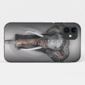 Niedlicher Retro Blumen-Elefant Case-Mate iPhone Hülle (Rückseite (Horizontal))