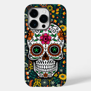 Niedlicher Retro Blumenzucker Schädel Case-Mate iPhone Hülle