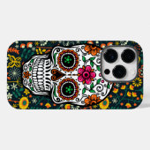 Niedlicher Retro Blumenzucker Schädel Case-Mate iPhone Hülle (Rückseite (Horizontal))