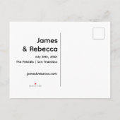 Niedlicher Retro Boho Minimalistischer Quirky Text Ankündigungspostkarte (Rückseite)