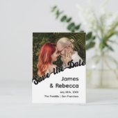 Niedlicher Retro Boho Minimalistischer Quirky Text Ankündigungspostkarte (Stehend Vorderseite)