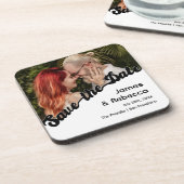 Niedlicher Retro Boho Minimalistischer Quirky Text Getränkeuntersetzer (Linke Seite)