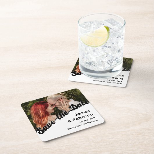 Niedlicher Retro Boho Minimalistischer Quirky Text Rechteckiger Pappuntersetzer (Vor Ort)