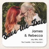 Niedlicher Retro Boho Minimalistischer Quirky Text Rechteckiger Pappuntersetzer (Vorderseite)