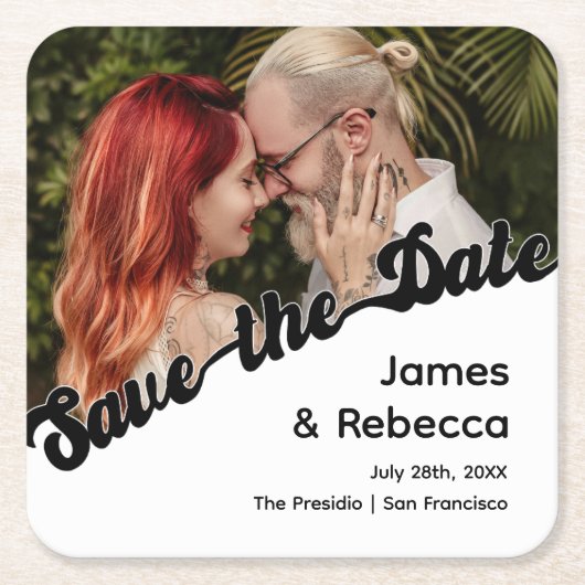 Niedlicher Retro Boho Minimalistischer Quirky Text Rechteckiger Pappuntersetzer (Vorderseite)