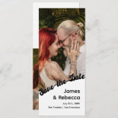 Niedlicher Retro Boho Minimalistischer Quirky Text Save The Date (Vorne/Hinten)