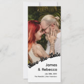 Niedlicher Retro Boho Minimalistischer Quirky Text Save The Date (Vorderseite)