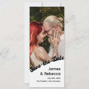 Niedlicher Retro Boho Minimalistischer Quirky Text Save The Date
