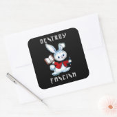 Niedlicher Retro-Bunny - Zerstört den Faschismus Quadratischer Aufkleber (Umschlag)