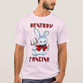 Niedlicher Retro-Bunny - Zerstört den Faschismus T-Shirt (Vorderseite)