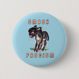 Niedlicher Retro-Donkey - Schmutz des Faschismus Button