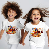 Niedlicher Retro-Erntedank "Turkey Taurus Rex" Kin T-Shirt