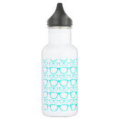 Niedlicher Retro-Eyeglass-Hipster Edelstahlflasche (Links)