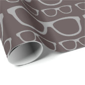 Niedlicher Retro-Eyeglass-Hipster Geschenkpapier (Rolleneckpunkt)