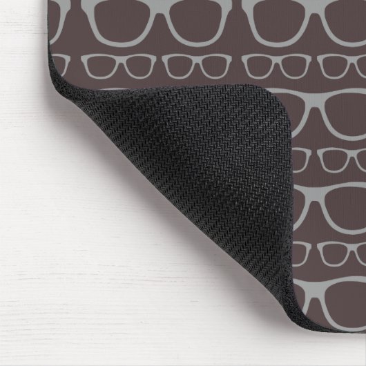 Niedlicher Retro-Eyeglass-Hipster Mousepad (Ecke)
