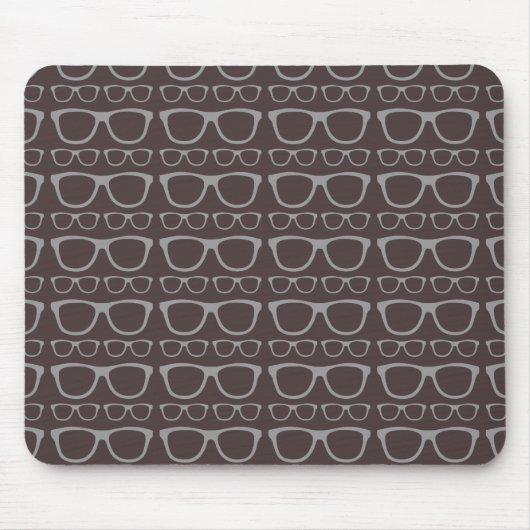 Niedlicher Retro-Eyeglass-Hipster Mousepad (Vorne)