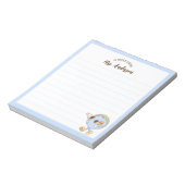 Niedlicher Retro-Funny Globe zurück zur Schule Notizblock (Rotiert)