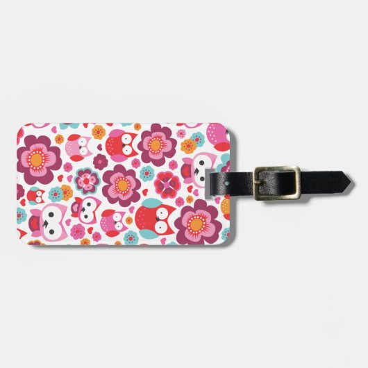 Niedlicher retro gepäckanhänger (Vorderseite horizontal)