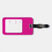 Niedlicher retro gepäckanhänger (Rückseite horizontal)