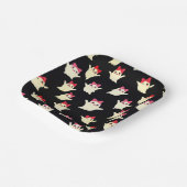 Niedlicher Retro Girl Ghost mit rosafarbenem Haarb Pappteller (Gewinkelt)