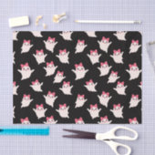 Niedlicher Retro Girl Ghost mit rosafarbenem Haarb Seidenpapier (Handwerk)