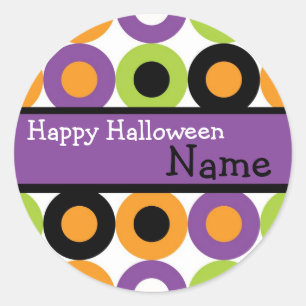 Niedlicher Retro Halloween-Aufkleber Runder Aufkleber