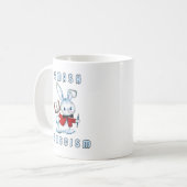Niedlicher Retro-Hase - Schmetterling des Faschism Kaffeetasse (Vorderseite Links)