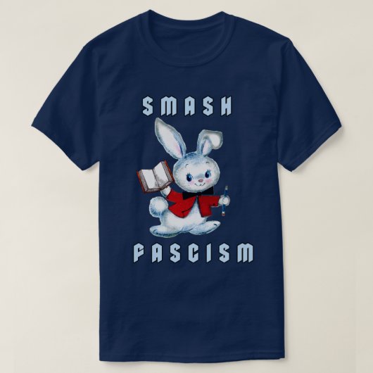Niedlicher Retro-Hase - Schmetterling des Faschism T-Shirt (Design vorne)